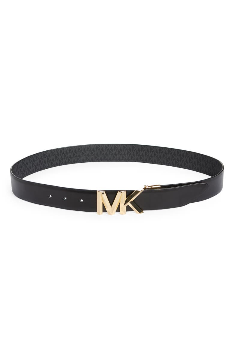 MICHAEL Michael Kors Monogram Reversible Leather Belt, Alternate, color,