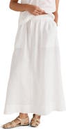 Haven Well Within Linen Drawstring Midi Skirt