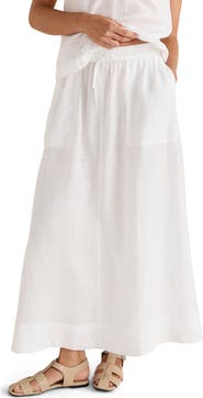 Haven Well Within Linen Drawstring Midi Skirt