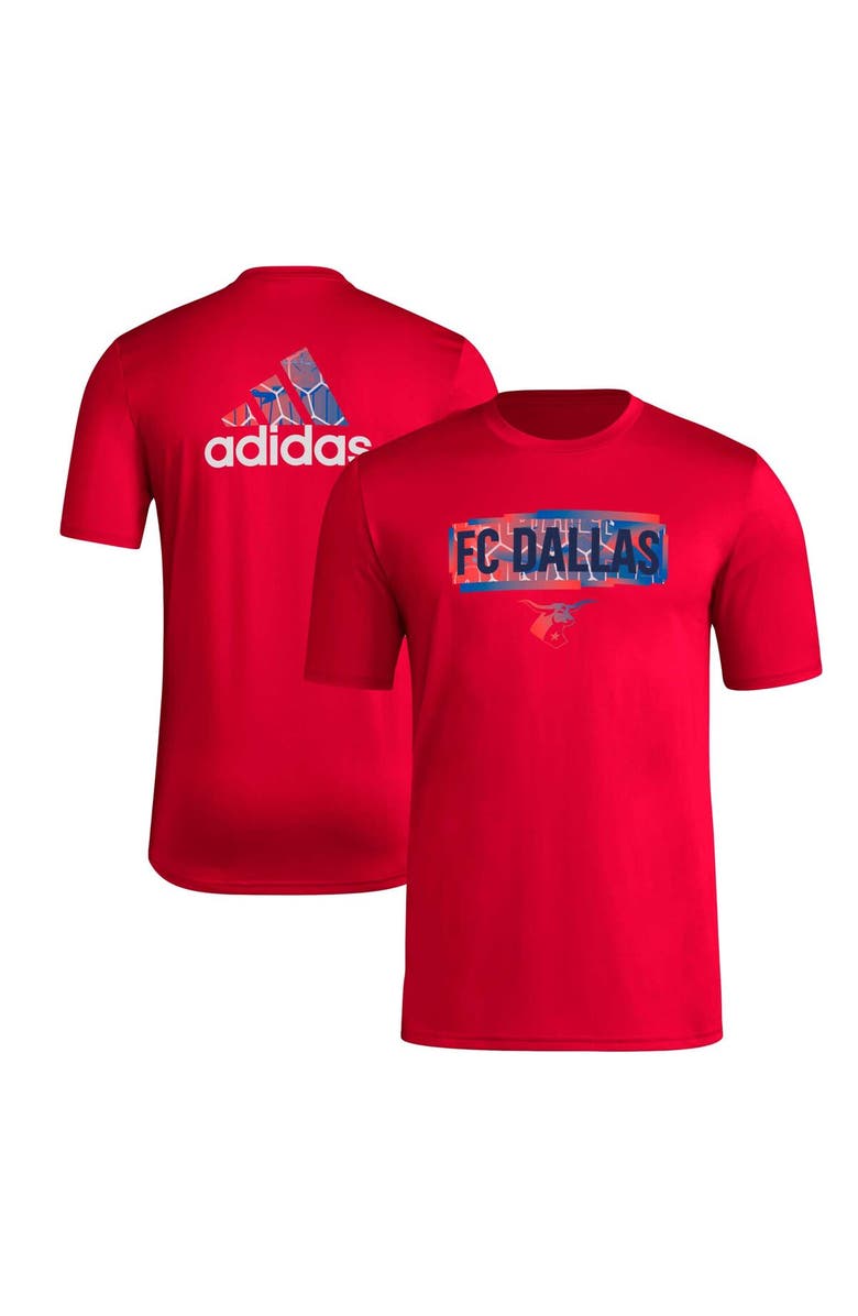 adidas Men's adidas Red FC Dallas Local Pop AEROREADY T-Shirt, Main, color, Red