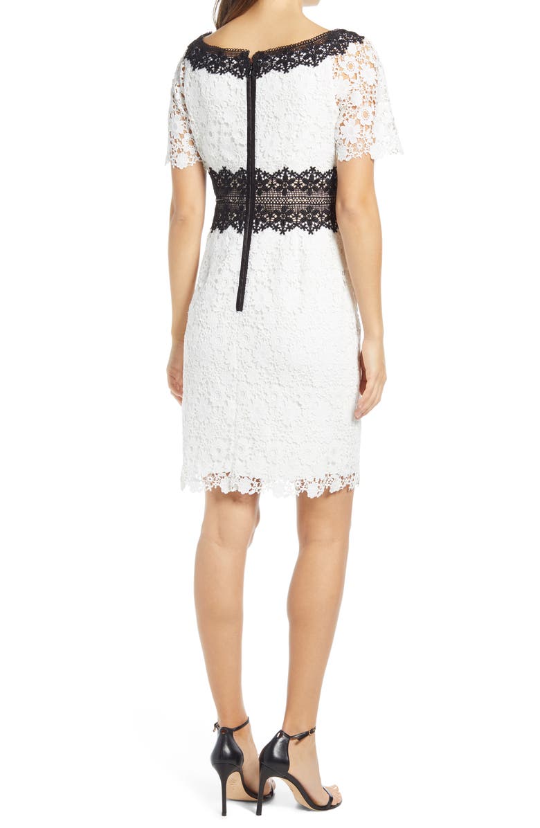 Shani Colorblock Lace Sheath Dress, Alternate, color, 