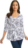 Jessica London Knit Crepe Sweetheart Neck Top
