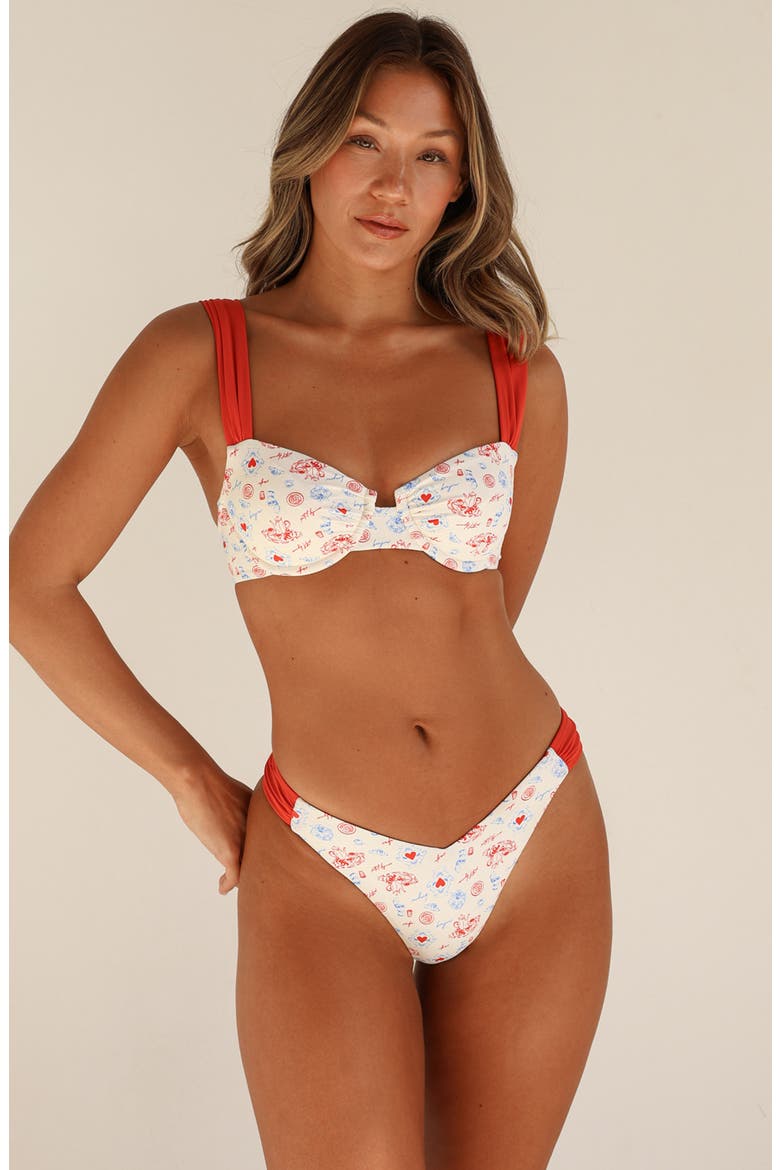Eze Super Cheeky Bikini Bottom, Main, color, Bonjour