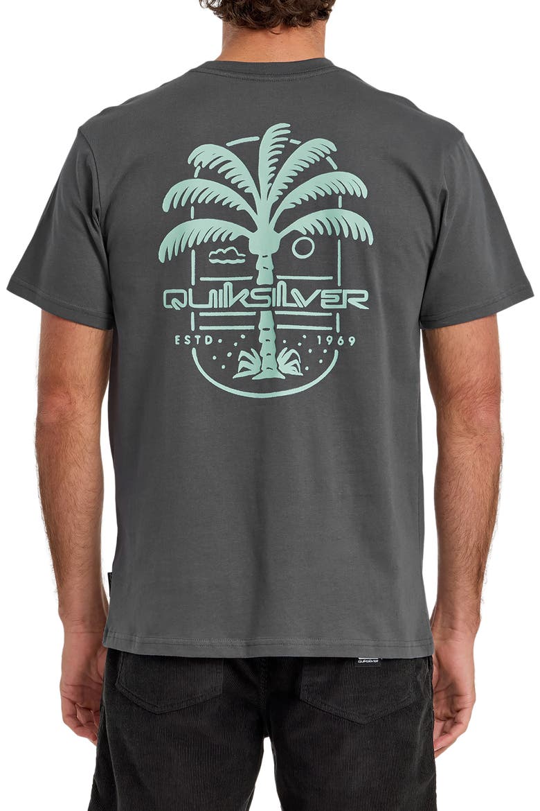 Uno Palm Cotton Graphic T-Shirt, Alternate, color, IRON GATE