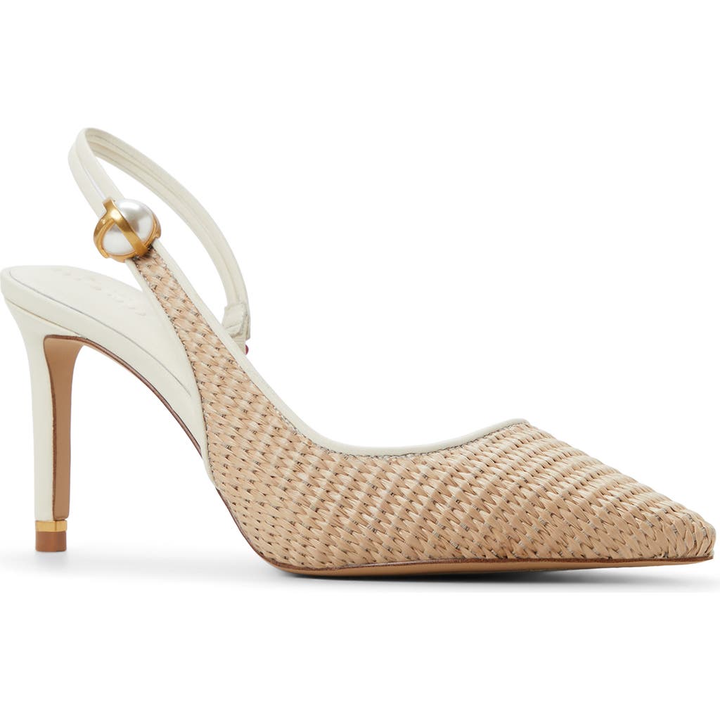 Ted Baker London Sadie Pointed Toe Slingback Pump In Natural