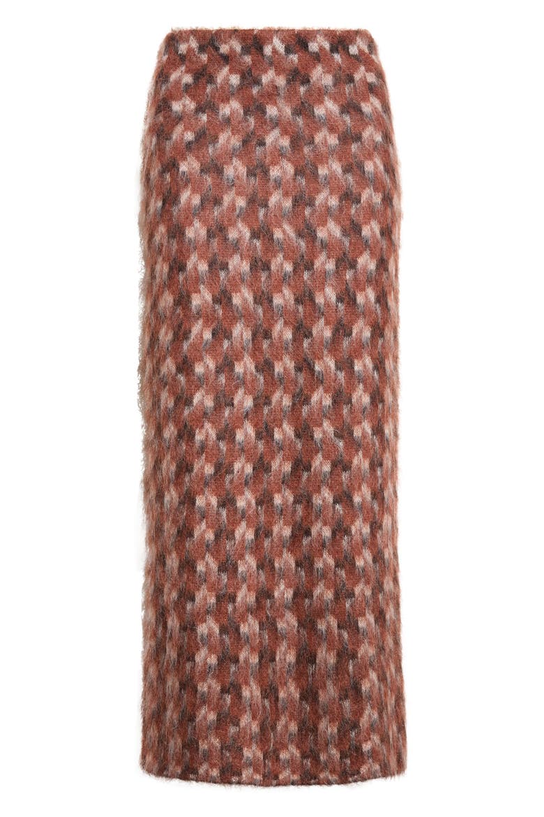 Delphine Geo Midi Skirt, Main, color, TOBACCO