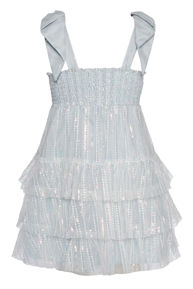 Kids' Tiered Sequin Party Dress, Alternate, color, BLUE MULTI
