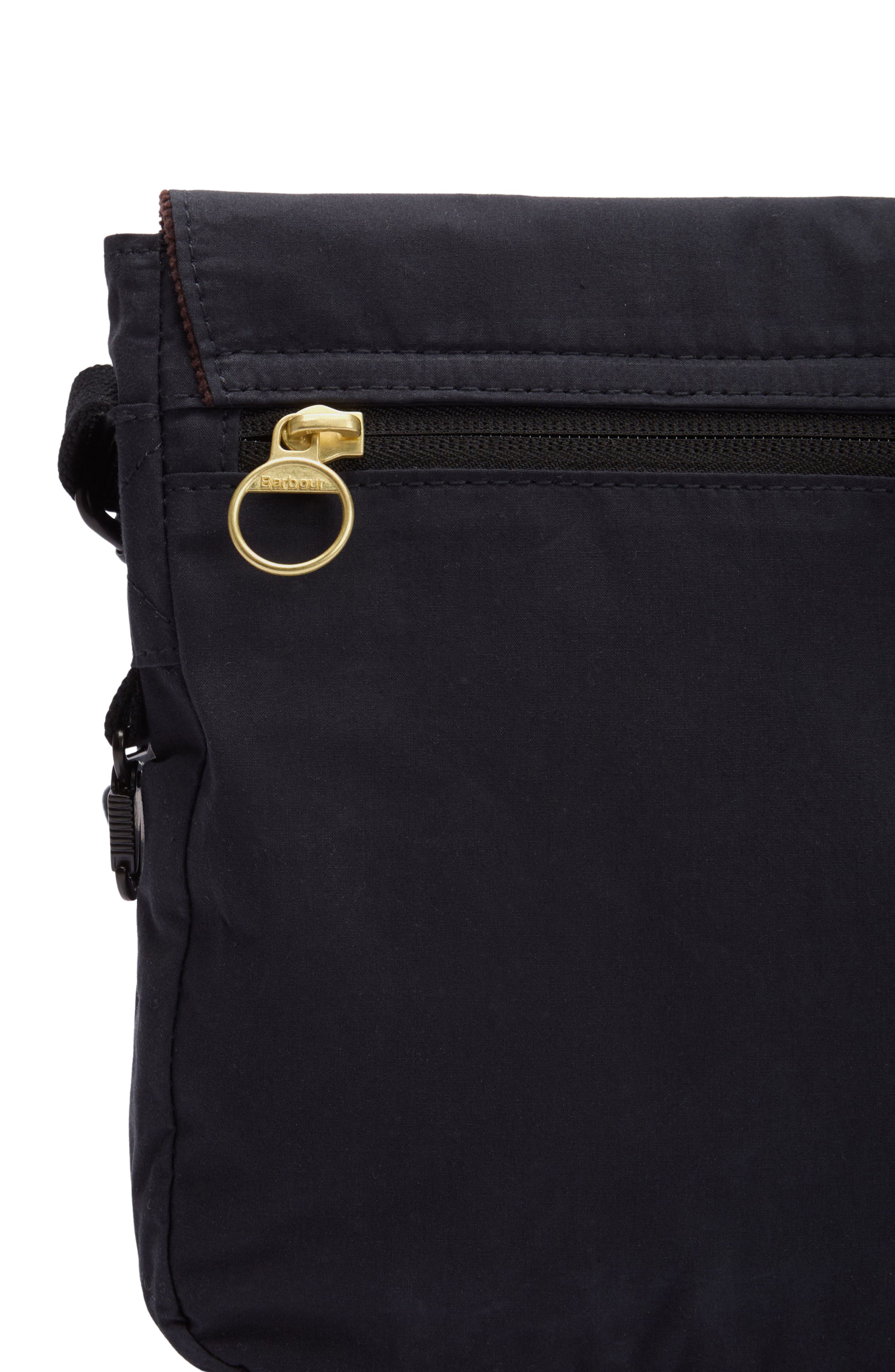 Barbour Transport Tartan Crossbody Bag, Alternate, color, Navy