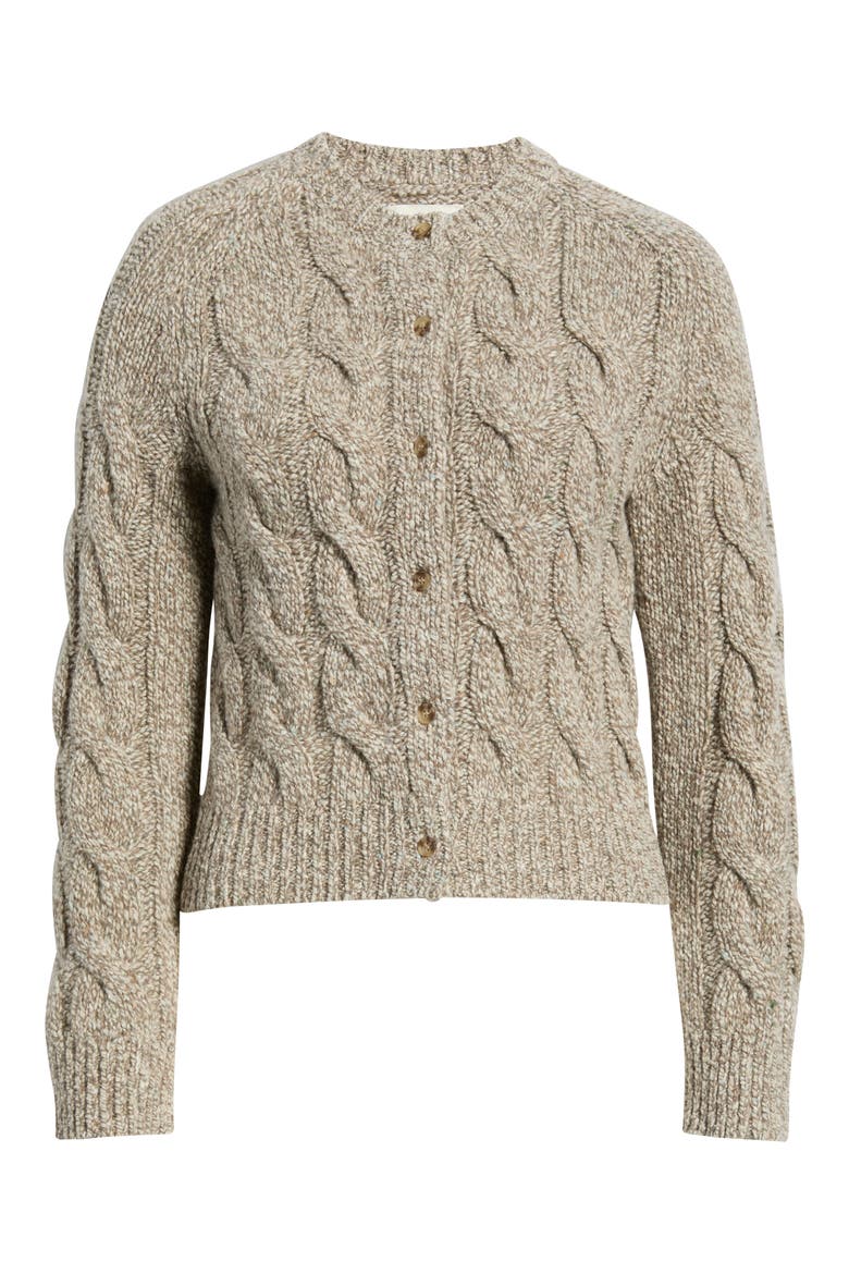 Penrose Cable Cardigan, Alternate, color, GRAY MARL
