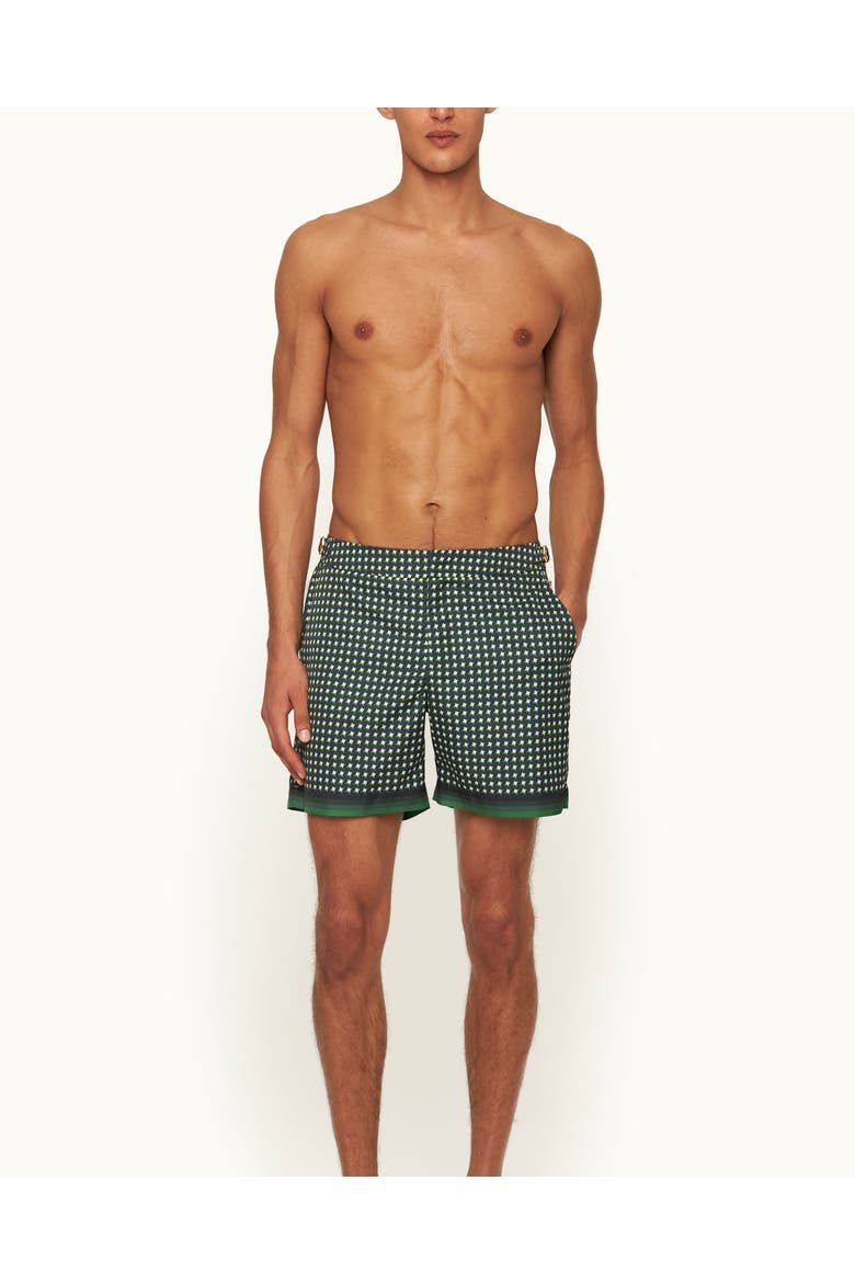 Bulldog Tailored-Fit Swim Shorts, Alternate, color, Agave Green