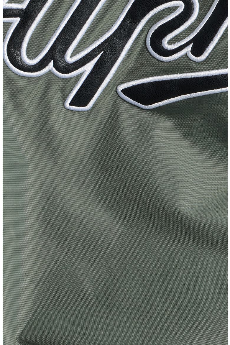 Mixed Media Flight Jacket, Alternate, color, FIELD GRAY
