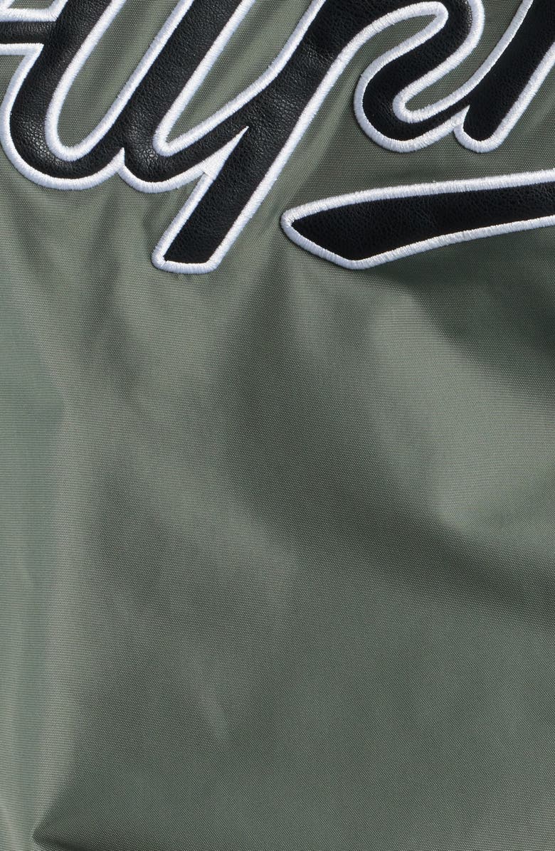 Alpha Industries Mixed Media Flight Jacket, Alternate, color, Field Gray