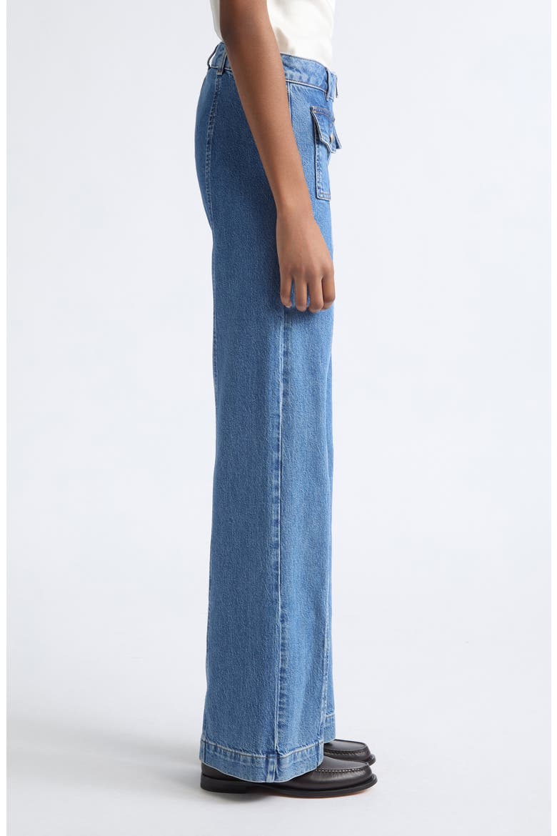 Coraline High Waist Bootcut Jeans, Alternate, color, SALT BREEZE