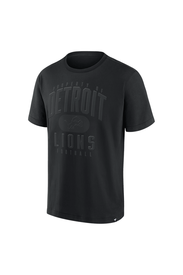 Men's Fanatics Black Detroit Lions Black Out Heavyweight T-Shirt, Alternate, color, Black