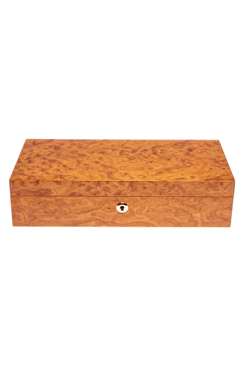 HERITAGE FIVE WATCH BOX, Alternate, color, Burr Walnut