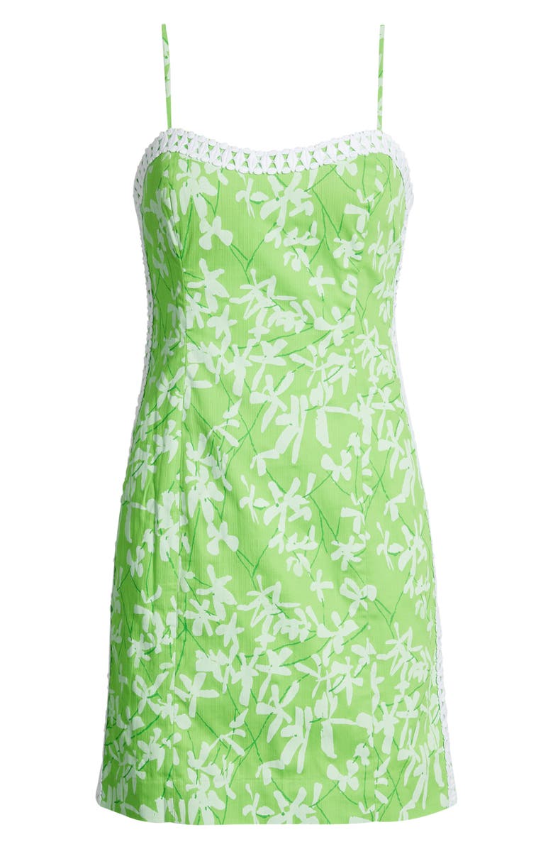 Lilly Pulitzer<sup>®</sup> Shelli Floral Print Minidress, Main, color, Crocodile Green Liza Overprint