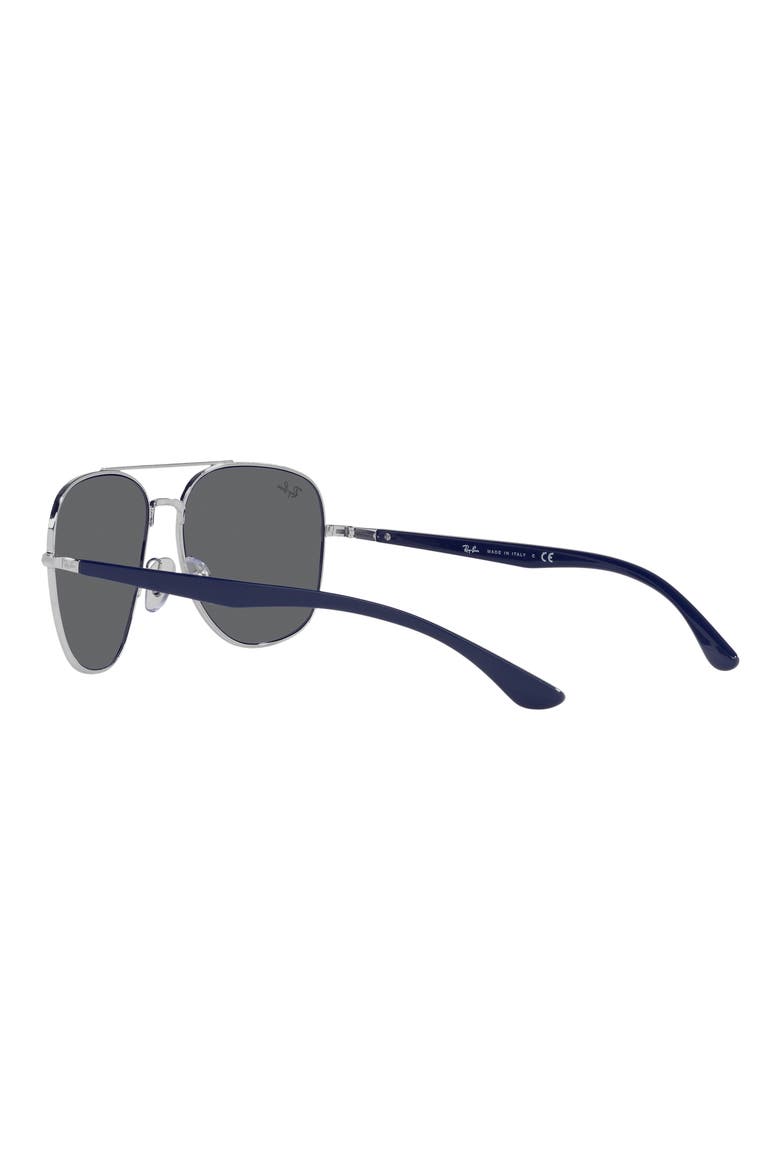 59mm Square Sunglasses, Alternate, color, SILVER