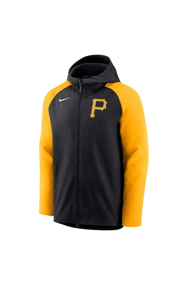 Nike Men's Nike Black/Gold Pittsburgh Pirates Authentic Collection Performance Raglan Full-Zip Hoodie, Alternate, color, 