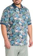 Harbor Bay by DXL Big & Tall Tropical Print Polo Shirt