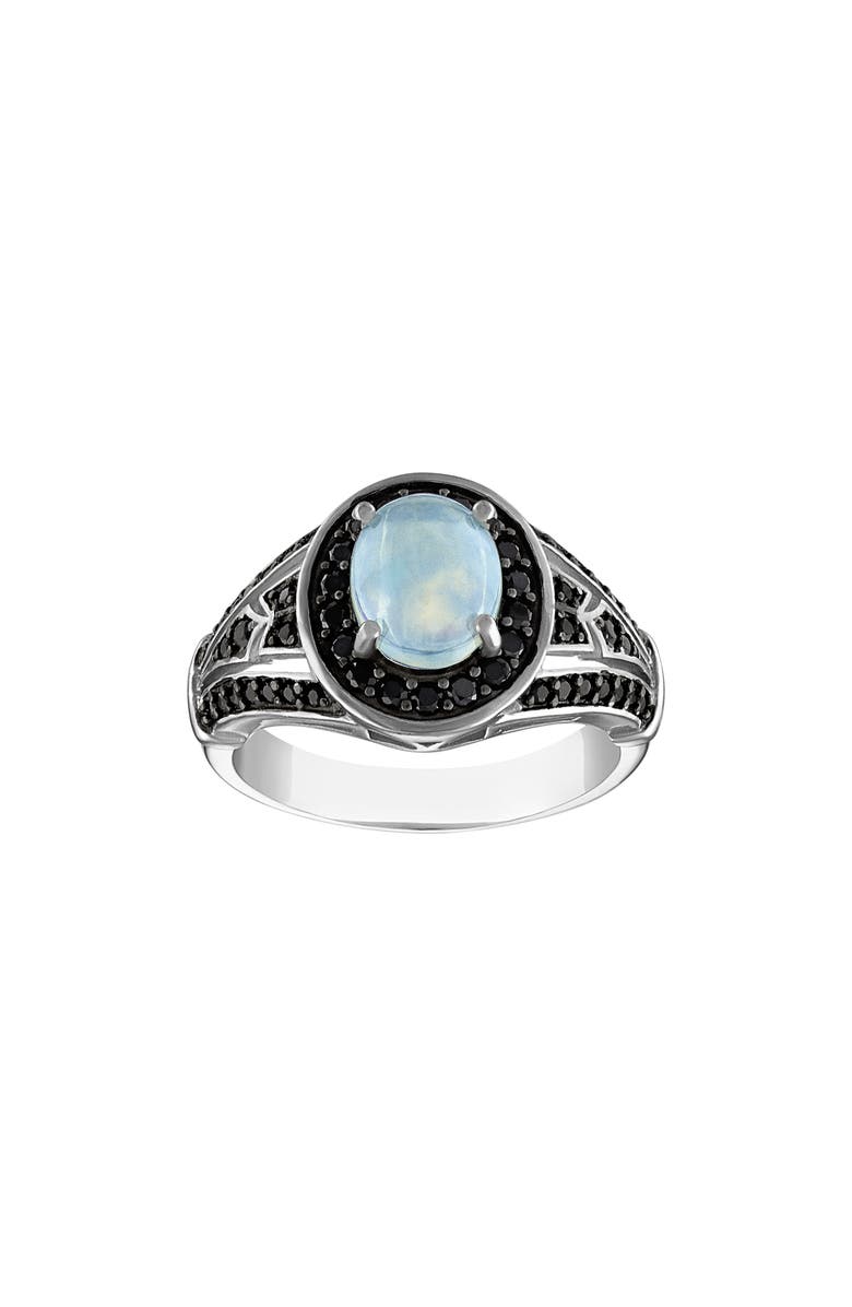 FZN Sterling Silver Opal & Black Spinel Stone Ring, Main, color, 