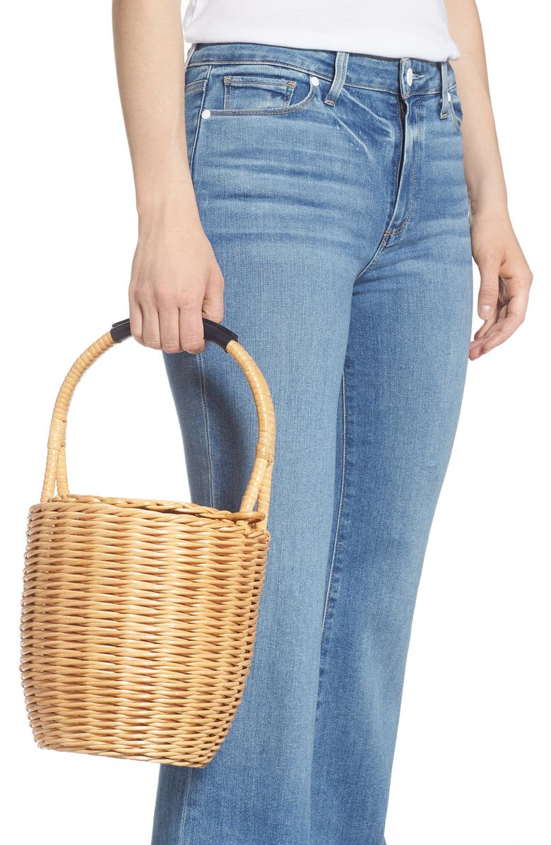 A.P.C. Panier Jeanne Wicker Basket Bag, Alternate, color,