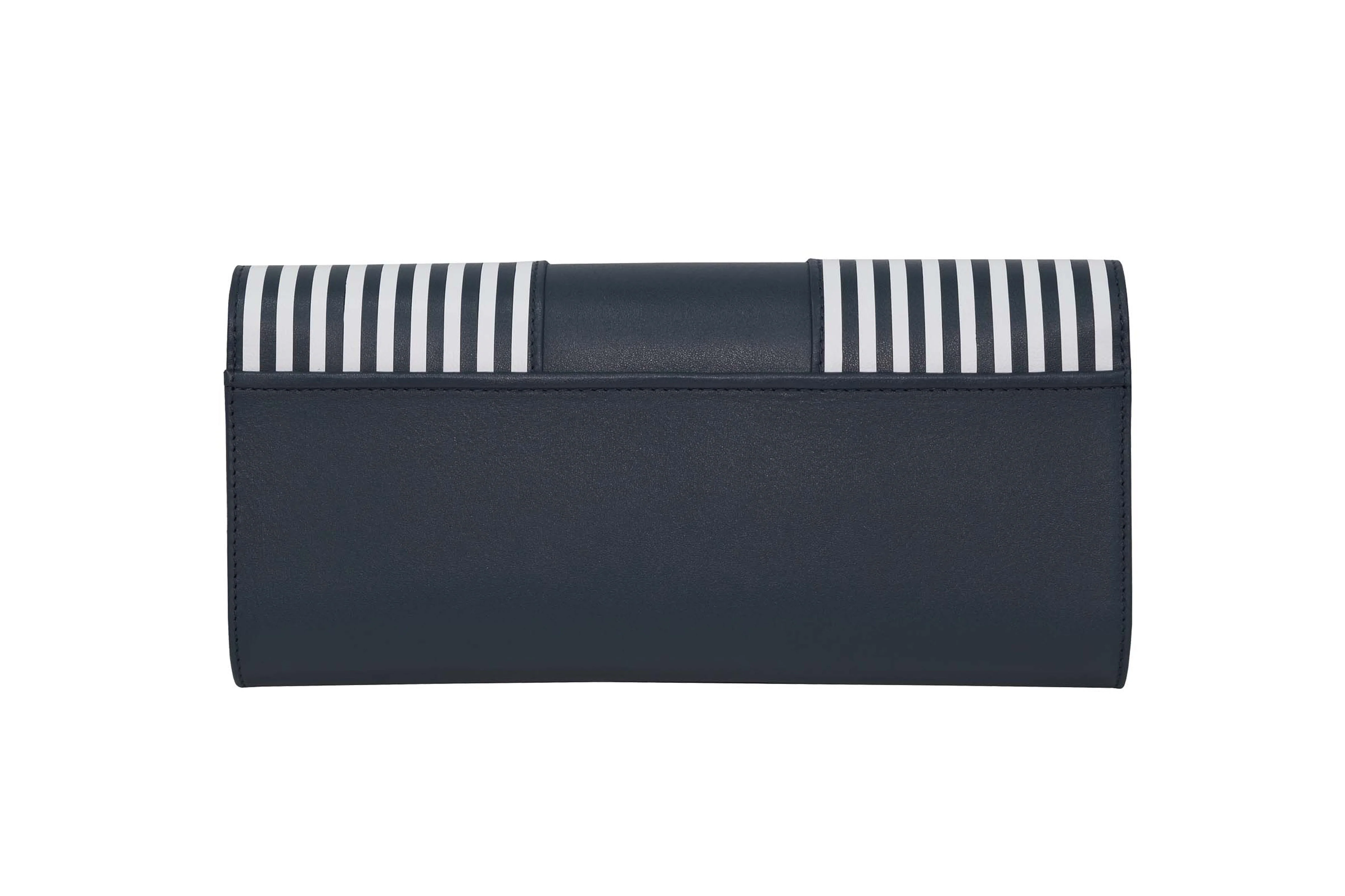 PERRIN PARIS LE CORSET CLASSIC CLUTCH, Alternate, color, Navy White
