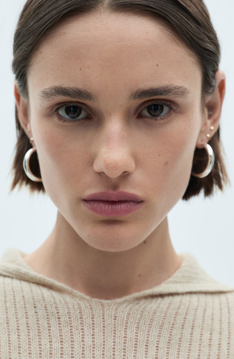 MANGO Open Stitch Hooded Sweater, Alternate, color,