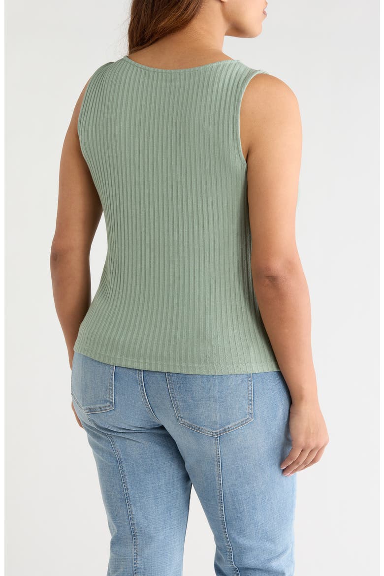 Boat Neck Sleeveless Rib Top, Alternate, color, DUSTY SAGE