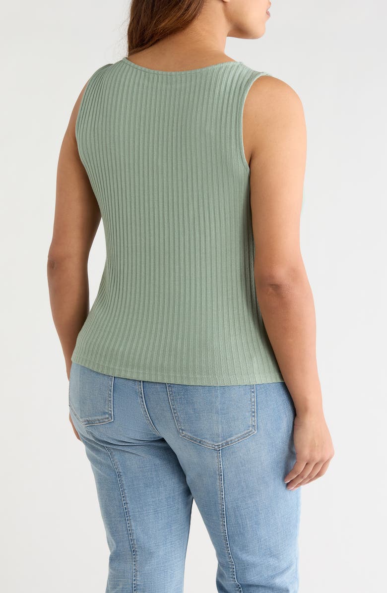 Liverpool Los Angeles Boat Neck Sleeveless Rib Top, Alternate, color, Dusty Sage