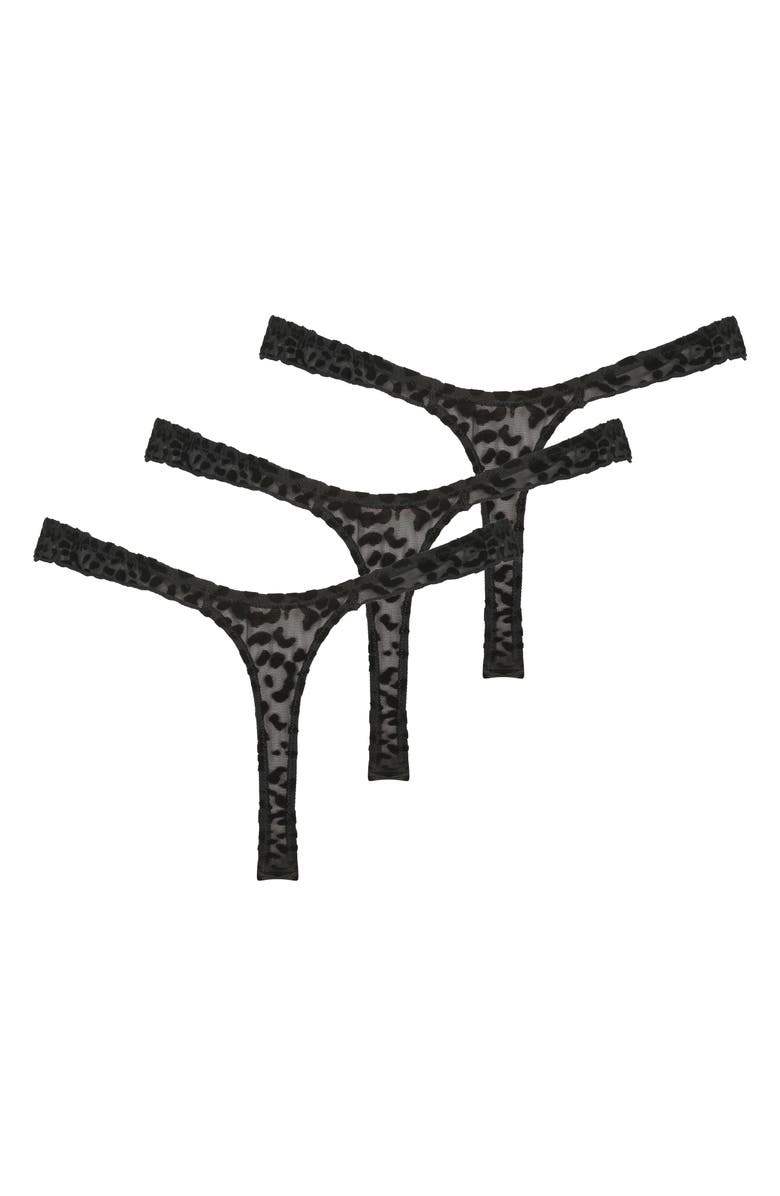 Hunkemöller Fenna 3-Pack Mesh G-String Thongs, Alternate, color,