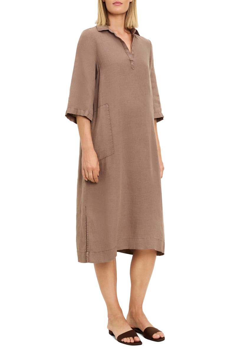 Michael Stars Briony Midi Shirtdress, Alternate, color, Quicksand