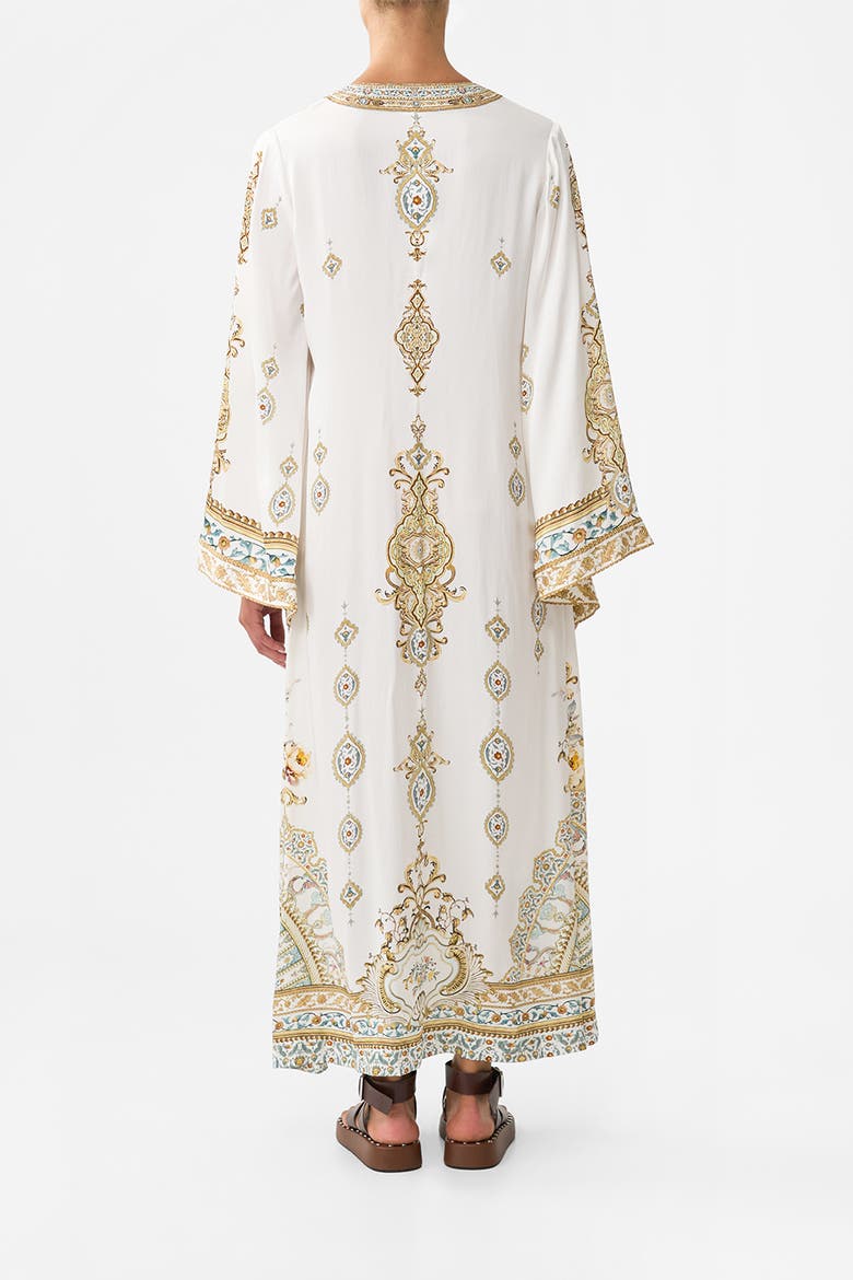Deep V Neck Hardware Kaftan Ottoman Dynasty, Alternate, color, Ottoman Dynasty