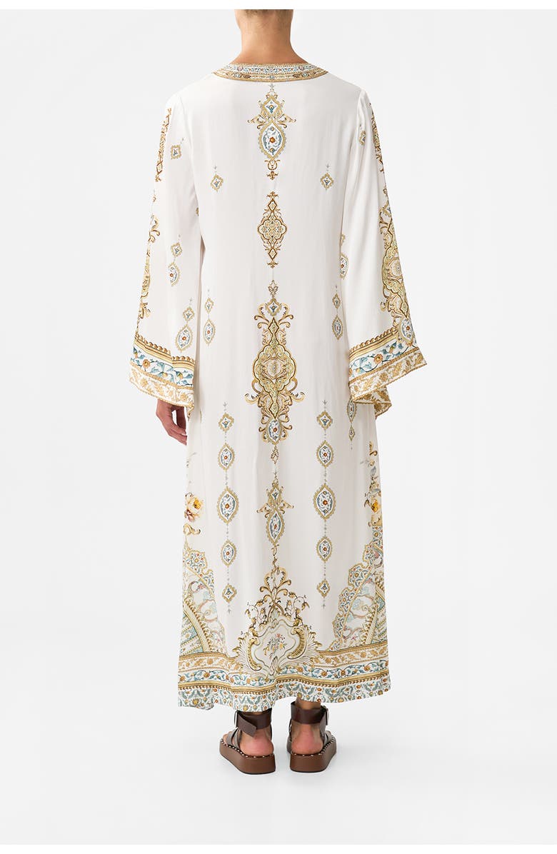 Camilla Deep V Neck Hardware Kaftan Ottoman Dynasty, Alternate, color, Ottoman Dynasty