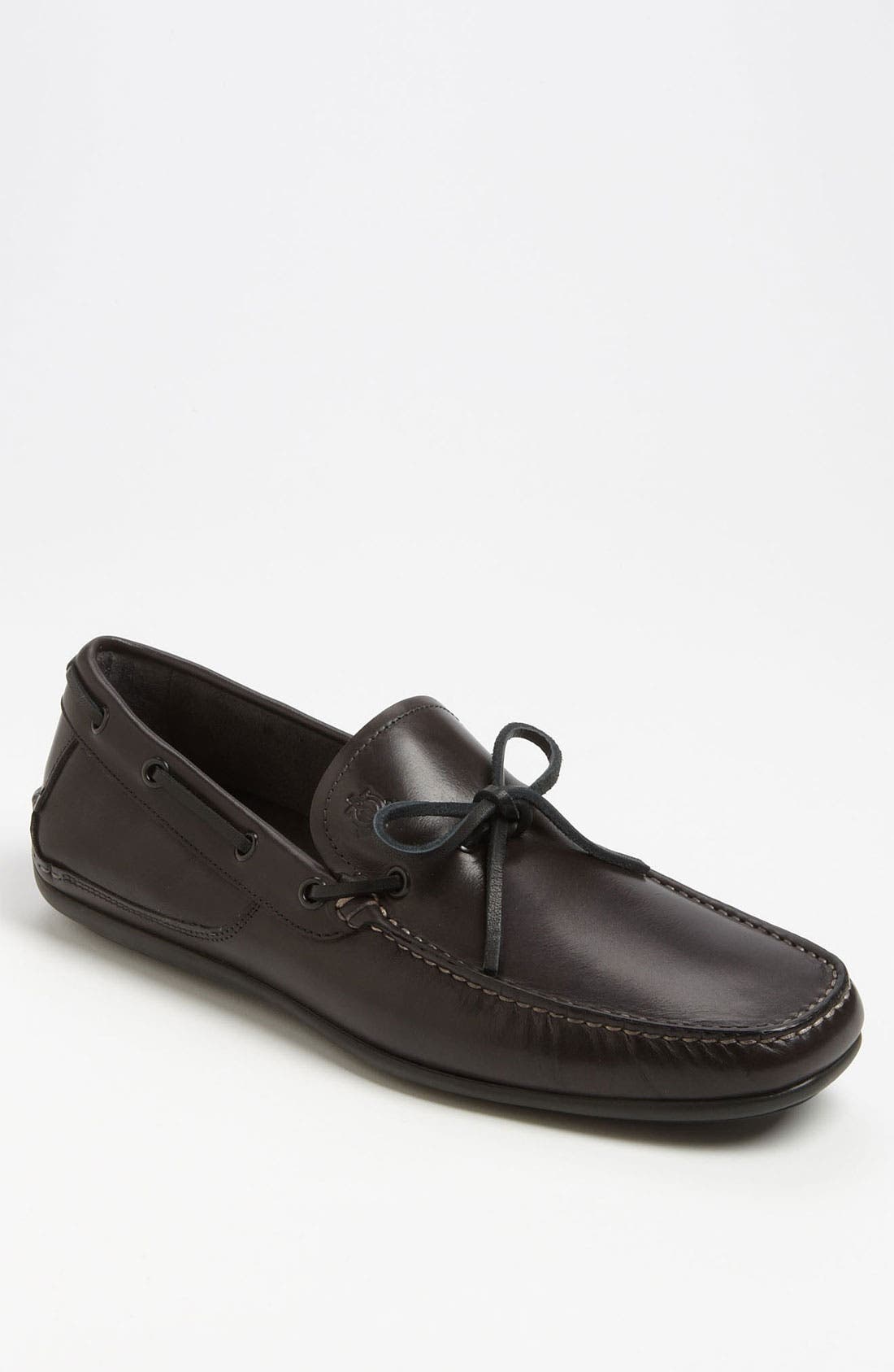 Salvatore Ferragamo 'Mango' Driving Shoe, Main, color, GUN METAL
