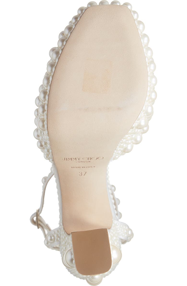 Jimmy Choo Sacaria Embellished Platform Sandal, Alternate, color, White/ White