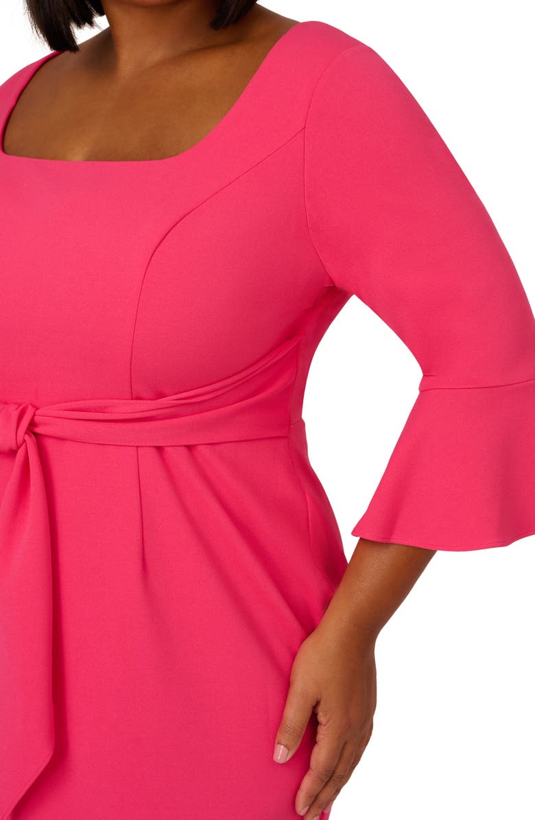 Adrianna Papell Tie Front Sheath Dress, Alternate, color, 