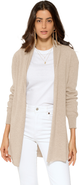 Monticelli Cashmere Long Open Front Pure Cashmere Cardigan