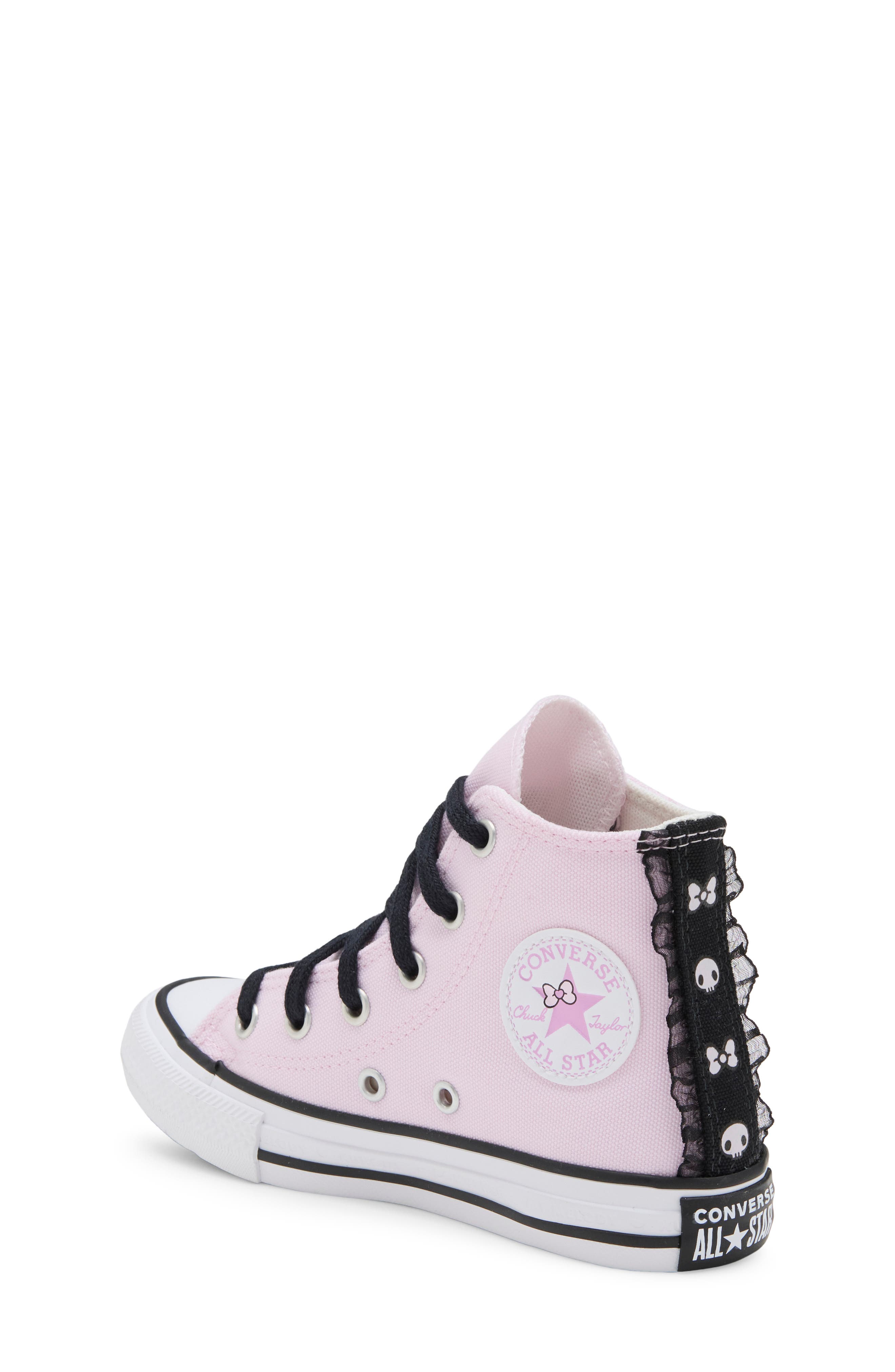 Kids' My Melody & Kuromi x Chuck Taylor All Star High Top Sneaker, Alternate, color, BLACK/ PINK/ BROWN