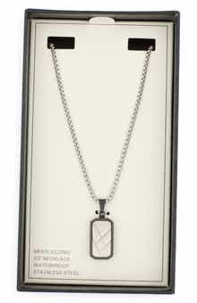 NORDSTROM RACK Men's Waterproof Etched Dog Tag