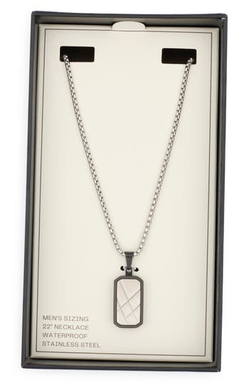 Nordstrom Rack Waterproof Etched Dog Tag In Metallic
