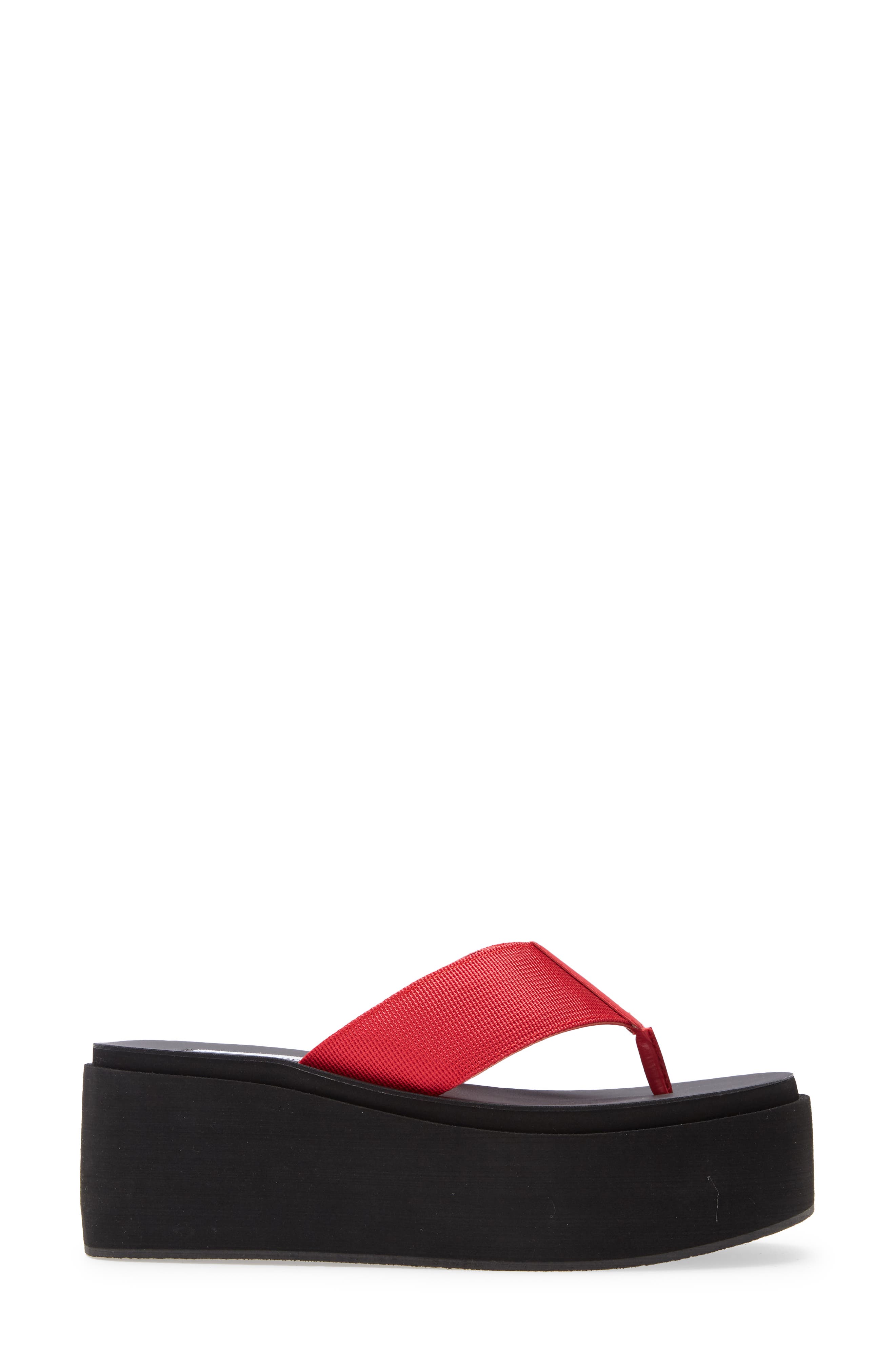 Platform Flip Flop, Alternate, color, RED