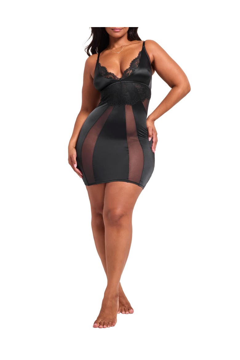 Elvira Slip Lingerie, Main, color, Black