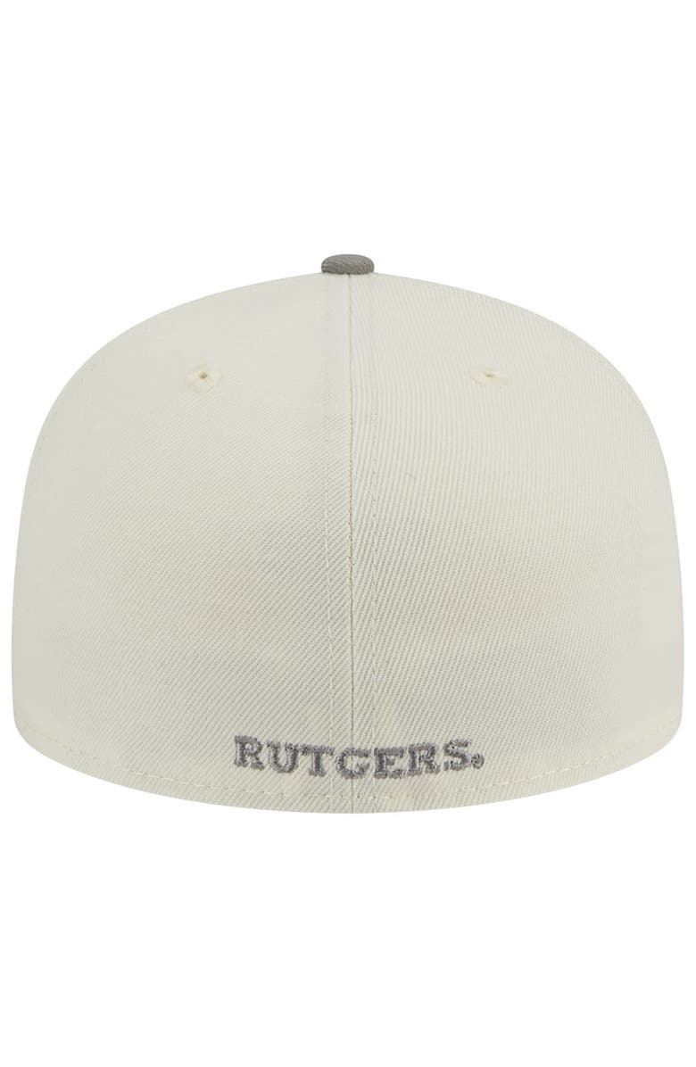 New Era Men's New Era Stone/Gray Rutgers Scarlet Knights Chrome & Concrete 59FIFTY Fitted Hat, Alternate, color, 