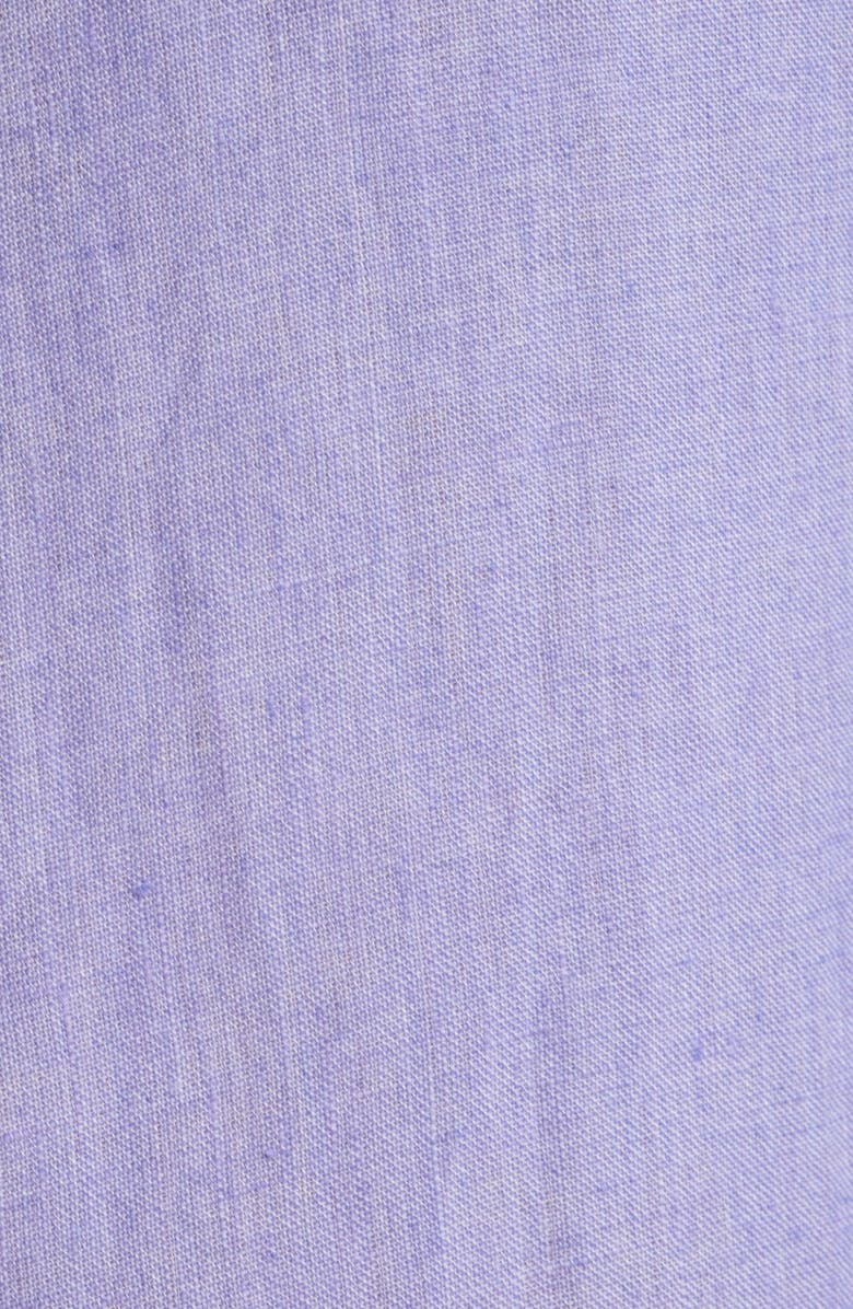 Canali Regular Fit Linen Button-Up Shirt, Alternate, color, Light Purple