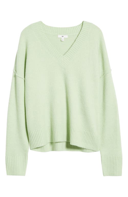 Bp. Oversize Cozy V-neck Sweater In Green
