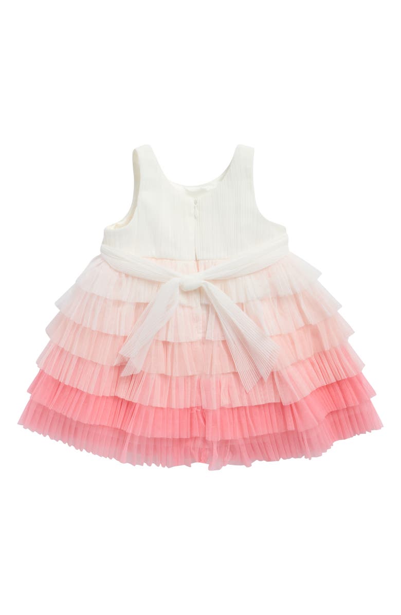 COUTURE PRINCESS Tiered Tulle Sleeveless Dress, Alternate, color, Coral Ombre