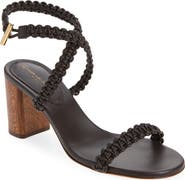 Gianvito Rossi Braided Strap Block Heel Sandal