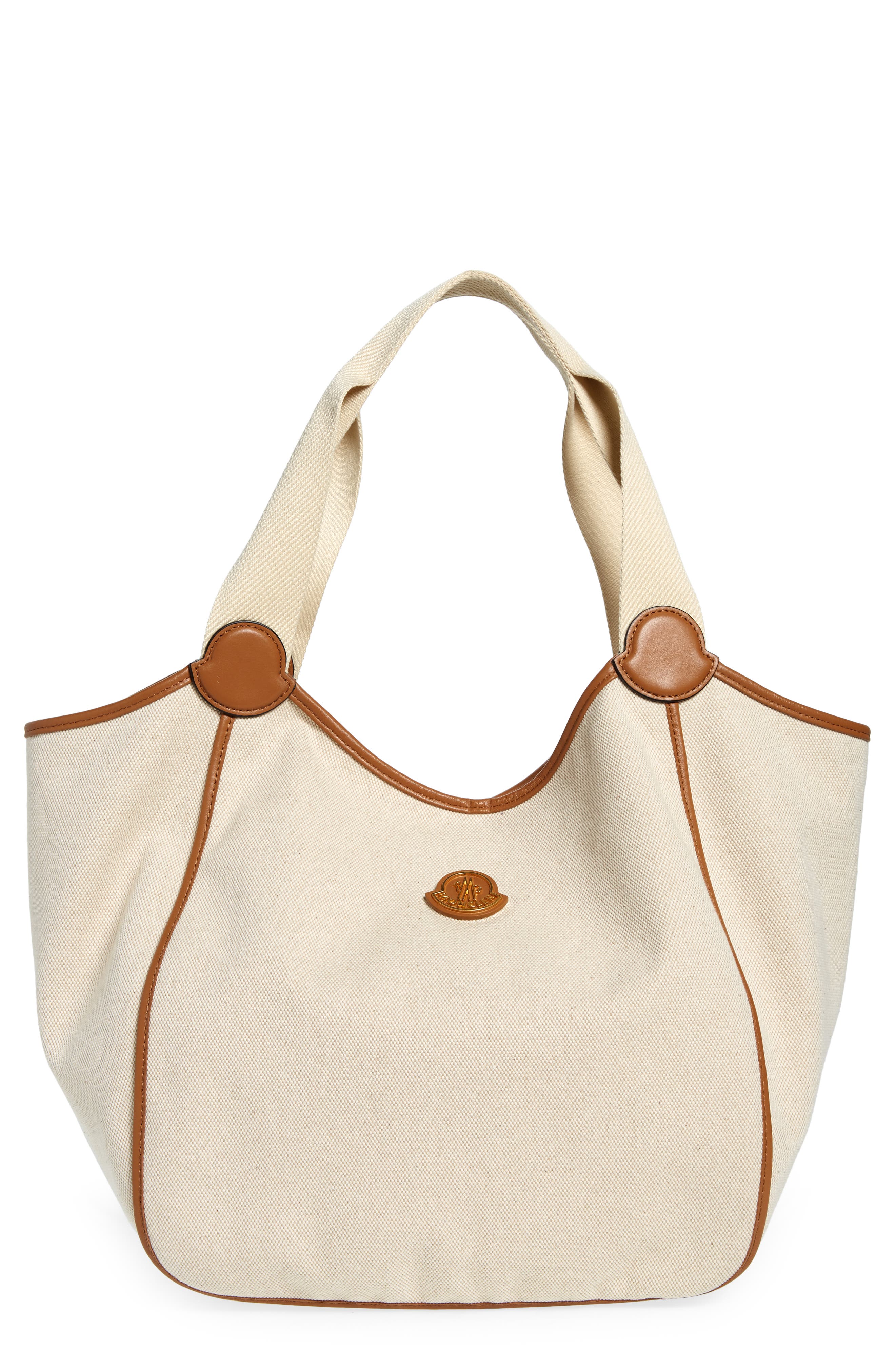 Moncler Nalani Canvas Tote Bag, Main, color, 