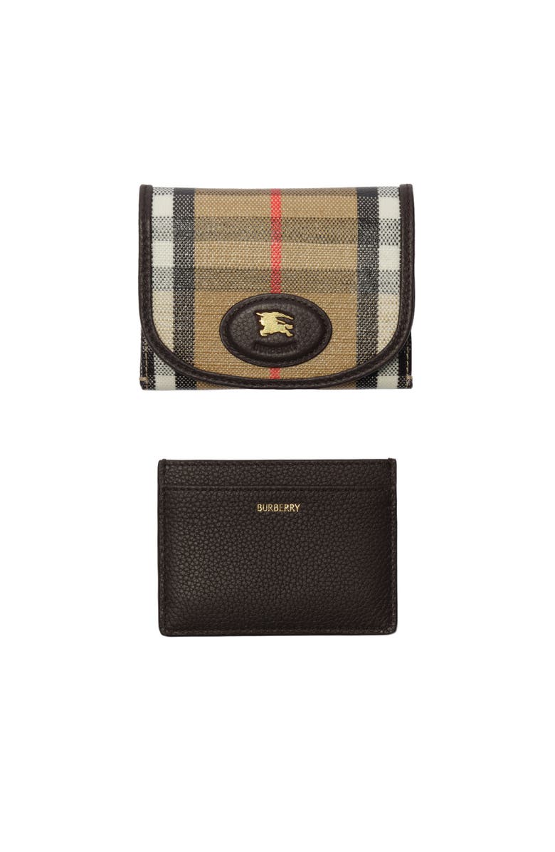 Burberry Highlands Coin Pouch & Card Case, Alternate, color, Sand Beige