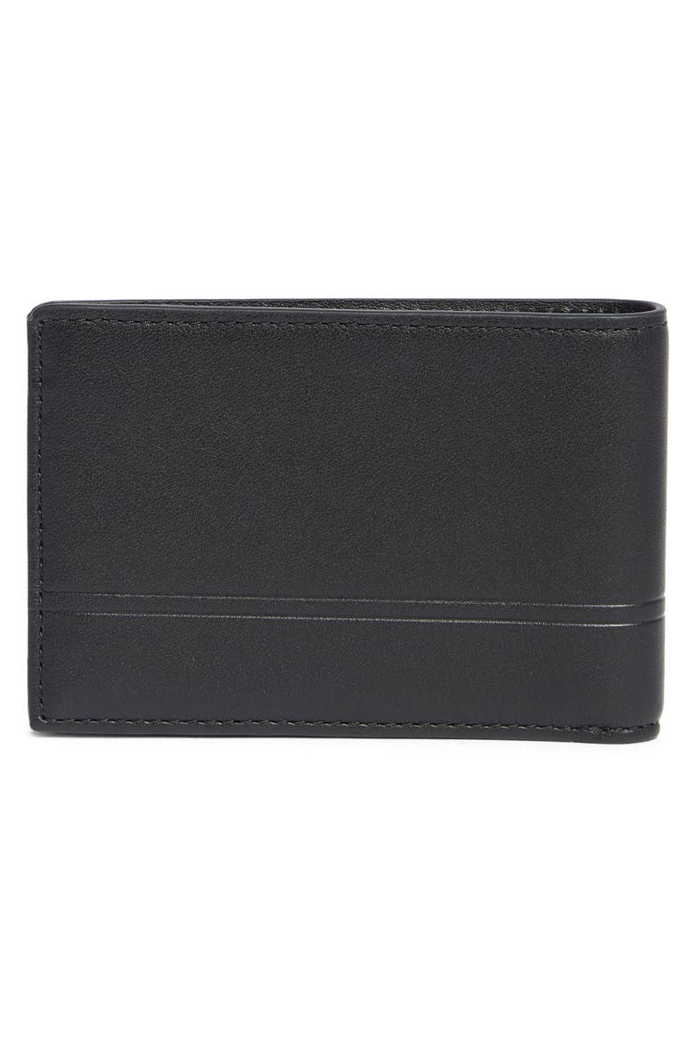 Slim Leather Bifold Wallet, Alternate, color, BLACK